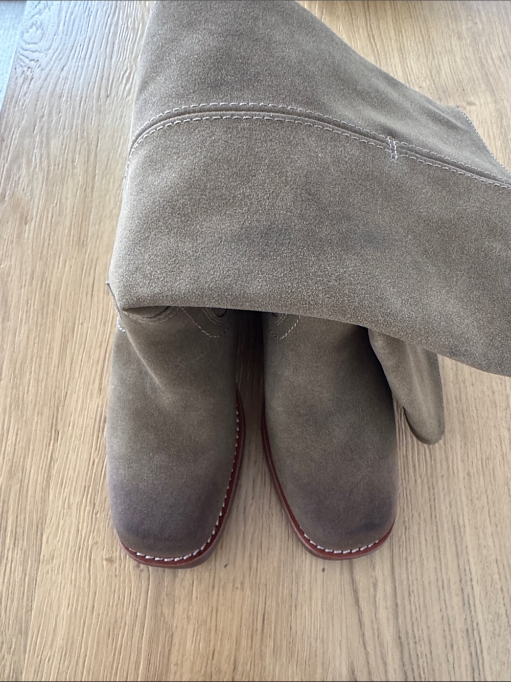 FRYE AND CO. Over-the-Knee Suede Boots - Taupe Brown
